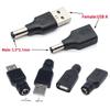 DC Female To USB 2.0 Type A Male Plug DC Jack Socket Connector 5V Power Plugs Adapter 5.5*2.1mm Charging Converter Laptop PC DIY