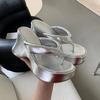 Sommar Klämma Tå Dam Mode Tofflor Plattforms Kilklack Klännings-Slides Vardagliga Utomhus Flip-Flop