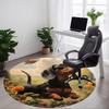 1pc Dachshund Chair Carpet for Office Non-Slip, Machine Washable Rug for Office - Holiday DecorMachine Made Yy251029036