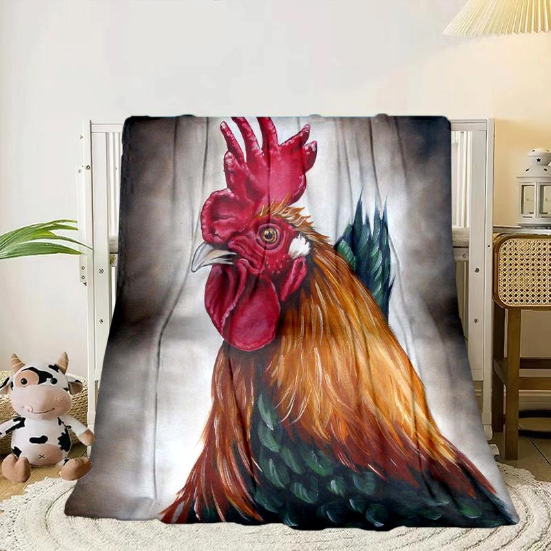 Hahn Im Vintage-Garten Decke Flanelldecke Überwurfdecke Sofabezug Decke Weiche Premium-Decke Picknickdecke Fernsehendecke Geschenke