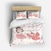 Cartoon Ballet Duvet Cover Set Princess Style Dancing Girl 3D Print King Queen for Girls Women Teen Dancer Polyester Bedding Set