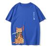 Tricou pentru bărbați cu imprimeu pisică, animal, Harajuku, drăguț, larg, cu mânecă scurtă, top casual, modă simplă, mărime europeană, top de vară pentru bărbați