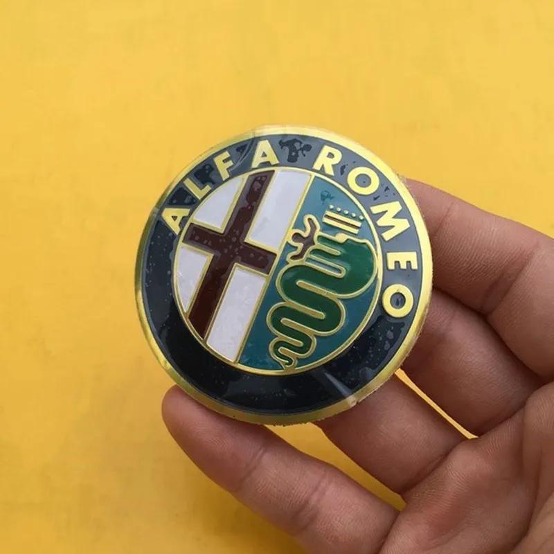 VJQZY1 1Pc 40mm Car Steering Wheel Logo Badge Sticker for Alfa Romeo Mito Giulia Giulietta 147 156 166 159 Stelvio Sportiva 4C 8C GT