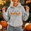 Spooky Season Cute Pumpkin Jack O Lantern Print Hoodie Women Halloween Fall Autumn Funny Graphic Long Sleeve Pullover Top