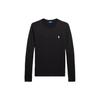 Polo Solid Loose Casual Crew Neck Long Sleeve T-Shirt Women Tops Black 211898699-003