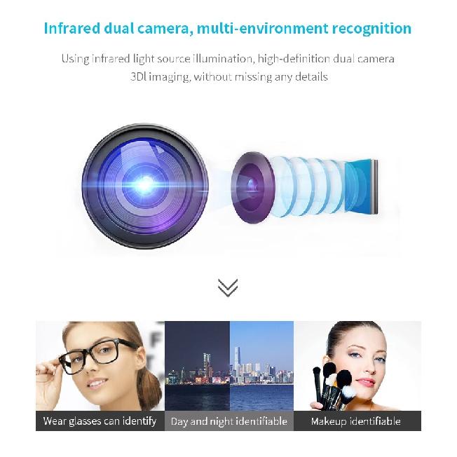Facial Attendance Fingerprint Recognition Password Unlock Voice Prompt No Software UDisk FAT32 Format Direct Export EXCEL Report