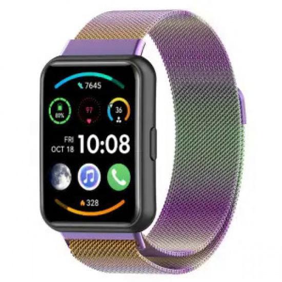 Magnetic Loop Band For Huawei Watch Fit 2 Strap Accessories Stainless Steel Belt Bracelet For Huawei Watch Fit Metal Wristbands