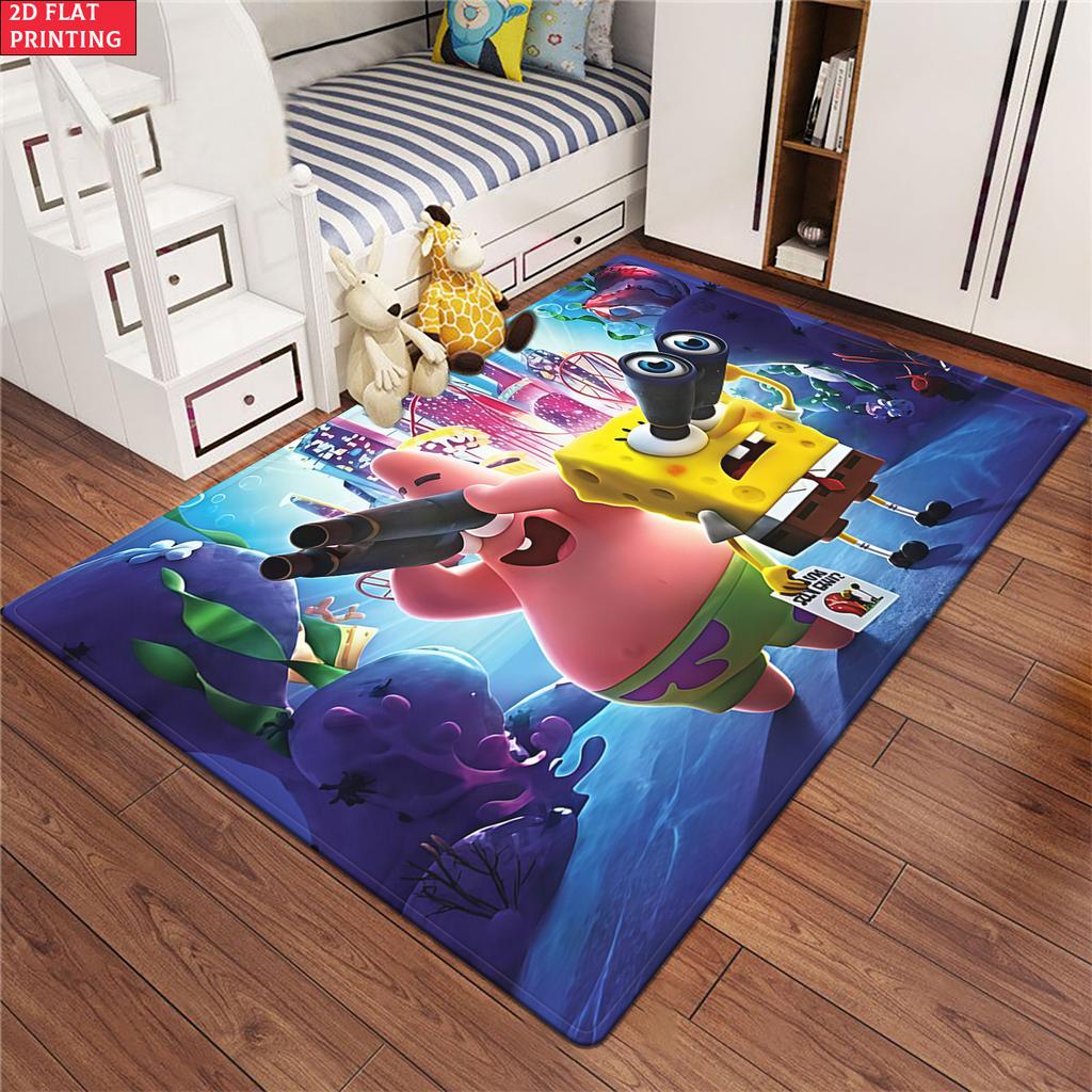 Cartoon and Anime Large Room Carpet Non Slip Cartoon Kids Bedroom Living Room Floor Mat Home Decor Children's Play Carpet