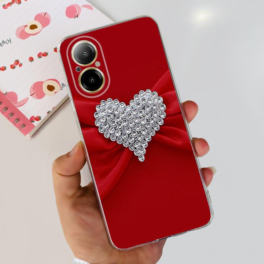 Soft TPU Bumper Coques For Realme C67 4G RMX3890 Back Cover Slin Clear Silicone Phone Case Women Fashion Painting Funda C 67 4G
