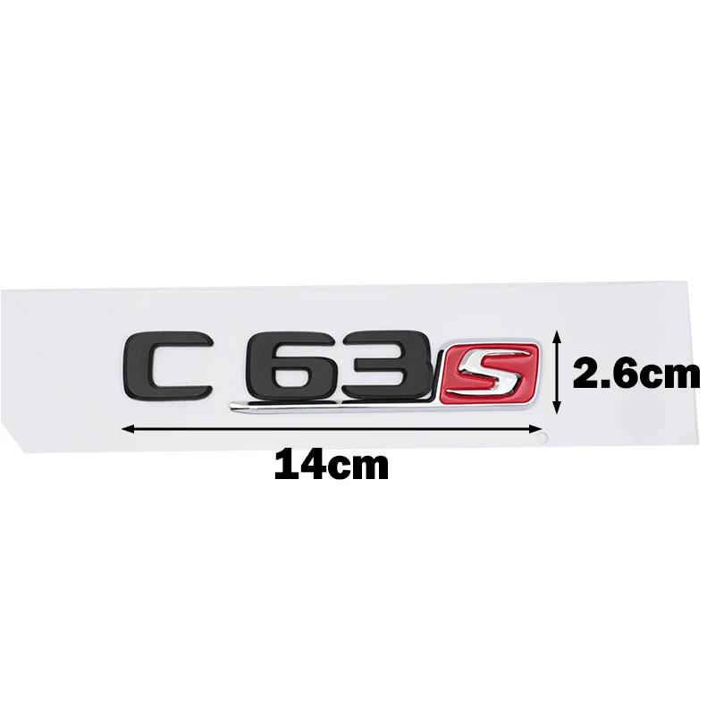 1Pc Car Tuning C Class W204 W205 C63 C63S Letter Logo 3D ABS Sticker Car Rear Trunk Emblem Nameplate Decals