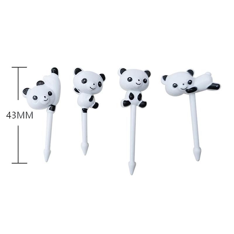 8 Teile/satz Mini Cartoon Panda Obst Gabel Kinder Snack Dessert Picks Tookpick