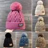 Thicken Fur Pom Knitted Beanies Hat Female Plush Winter Fleece-lined Warm Hats For Women Girl's Outdoor Woolen Thermal Gorro Cap
