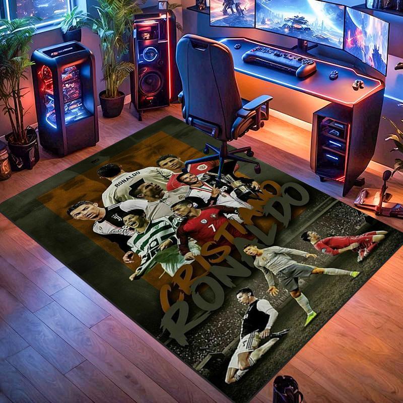 Cristiano Ronaldo: Football Legend carpet floor mats printing Fashion Doormat Protective pad
