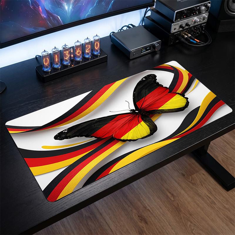 Tapis de Souris Blason Football Belgique, Tapis de Bureau Étendu en Caoutchouc Antidérapant pour Gaming Bureau Ordinateur Portable Cadeau Fan