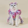 Comfortable Cotton Cat Ruffle Dress Sleeveless Comfortable Puppy Princess Skirt Spring Summer Breathable Pet Dress Medium Dogs