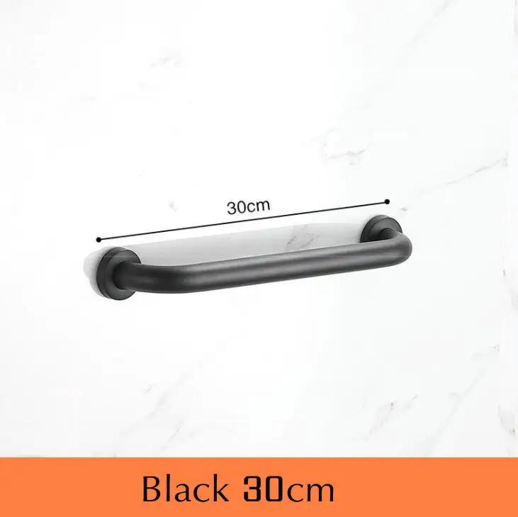 Bathroom Bathtub Black Stainless Steel Armrest Toilet  Handle Grab Bar Toilet Elderly Accessibility Railing