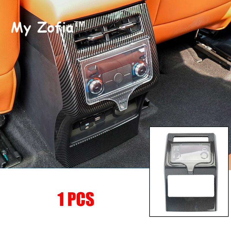 For Haval H9 2024 2025 MKII 2nd Car Rear Air Conditioning Outlet Decorative Panel ABS Wood Grain Carbon Fiber Original Car Color