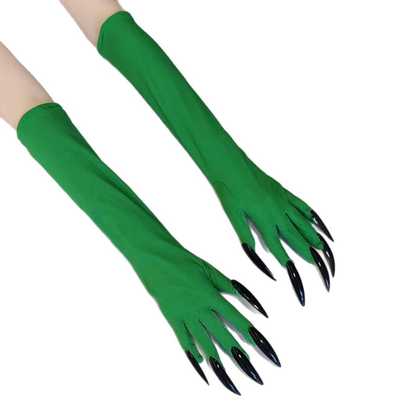 43Cm Women Scary Claw Long Nail Elastic Mittens Halloween Devil'S Ghost Claws Gloves Party Cosplay Performance Costume