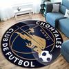 Chontales Club De Futbol Golden Rider Crest Circular Area Rug Central American Football Round Floor Carpet Gaming Chair Living Room Bedroom Decor Mat