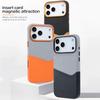 PU Leather Color Block Phone Case for iPhone iPhone Air 17 Pro Max 16e 16 15 14 Plus 13 With Card Slot Holder Magnetic Cover