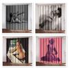 Sexy Retro Nude Lady Beauty Woman Girl Thin Darkening Window Blind Curtains for Kids Bedroom Living Room Kitchen Door Home Decor