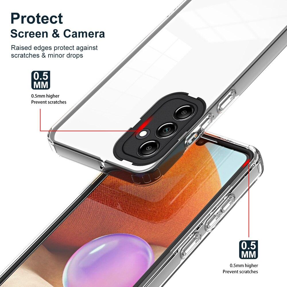 KEYSION Stoßfeste, klare Hülle für Samsung M14 5G A24 A14, transparentes TPU-Silikon + PC-Telefon-Rückseite für Galaxy A24 4G M14 5G