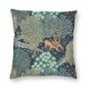 William Morris The Strawberry Thief Red Cushion Cover Velvet Luxury Throw Pillows Home Decor For Sofa Living Room Pillowcase