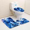 Christmas Bathroom Floor Mat Toilet Three-Piece Set