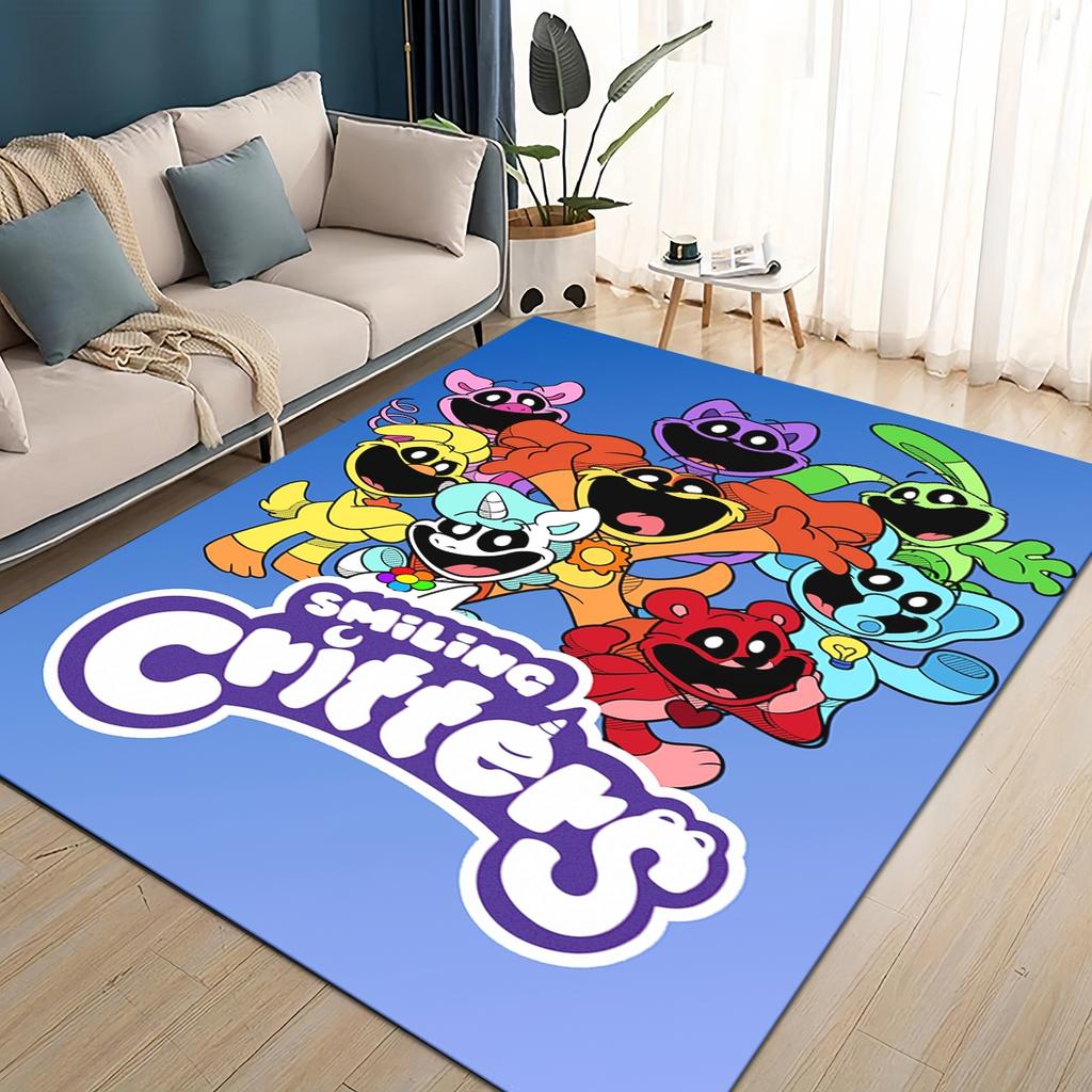 Cartoon S-Smiling C-Critters Katnap Craftycorn Teppich für Wohnzimmer Schlafzimmer Heimdeko, Kinder Spiel Rutschfest für Sofa Fußmatte