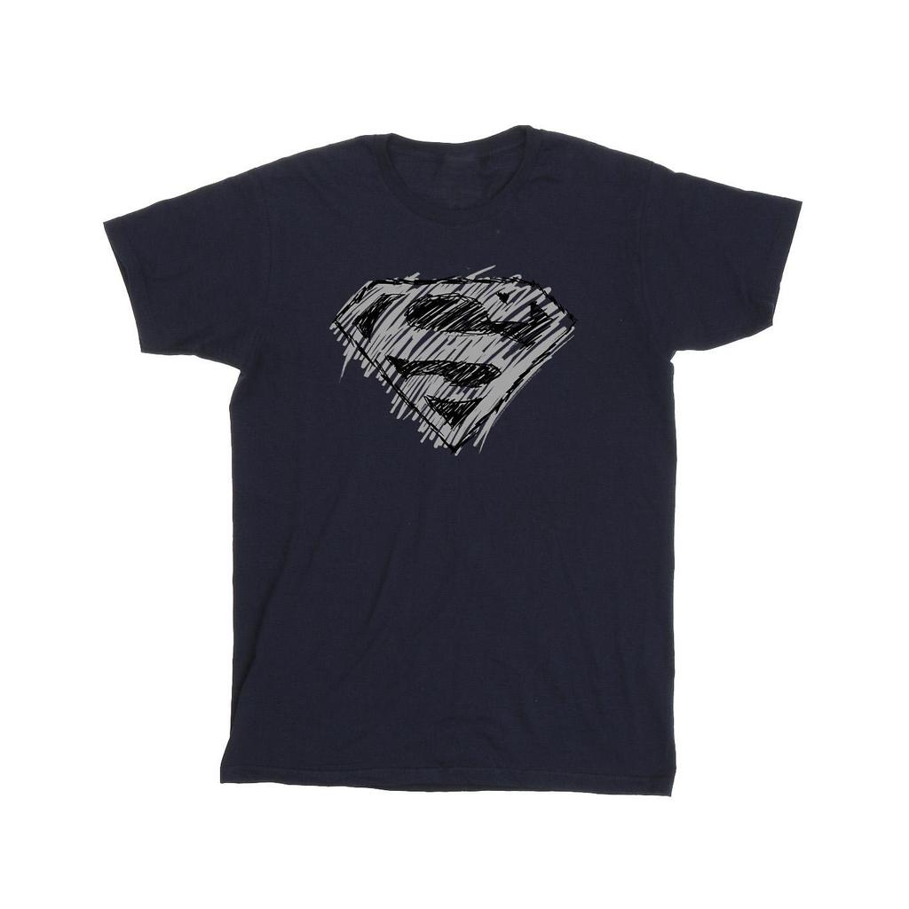 DC Comics Mens Superman Logo Sketch T-Shirt