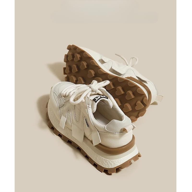 Sneakers Women's Versatile Casual Shoes Spring New Leather Forrest Gump Shoes Children's Platform Lightweight Dad Shoes