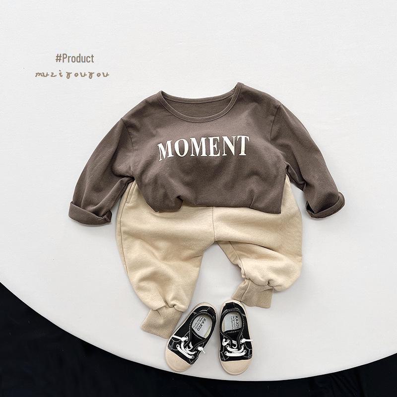 Koreaanse Stijl Lange Mouw T-shirts voor Jongens en Meisjes - Lente/Herfst Collectie 2025 voor Kleine en Middelgrote Kinderen met Geprinte Designs