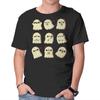 Unisex Crew Neck T-Shirt Cute Ghost Emotions Graphic Short Sleeve Casual Tee