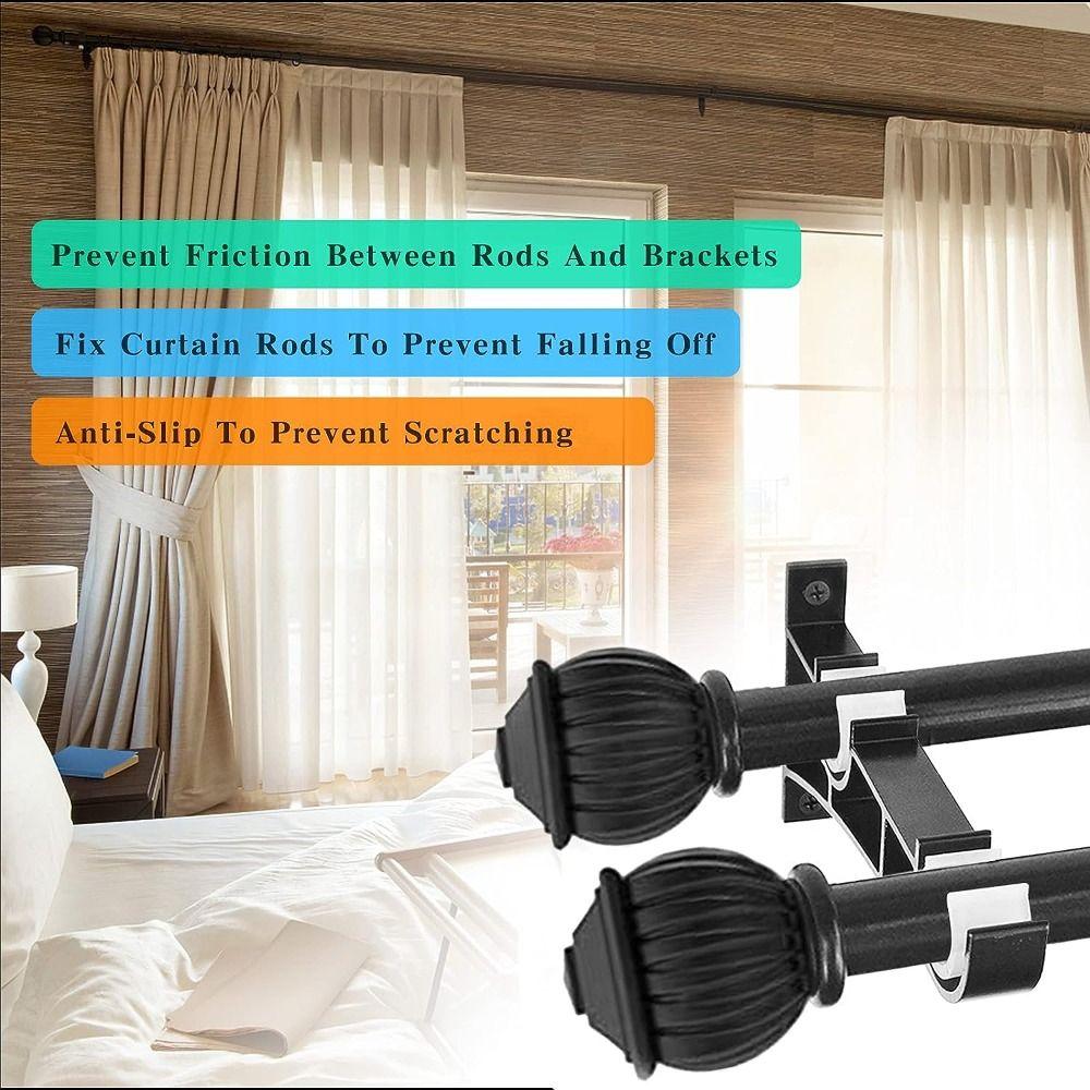 Držáky na závěsovou tyč z hliníkové slitiny, Heavy Duty, 7,29 palce, Závěsné háčky na tyč, Černé, Odolné, Háčky na závěsovou tyč
