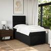 Vidaxl Continental Bed With Mattress, Black, Fabric, 80X200 Cm