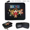 One Piece Anime Zip PU Wallet Luffy Print Short Coin Purse Card Holder