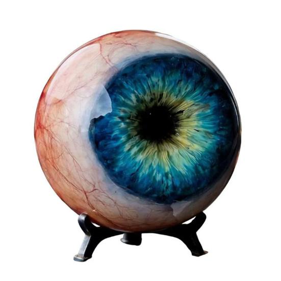 Realistická ozdoba oční bulvy Hororová 3D socha oka Gotická děsivá figurka oční bulvy pro strašidelný dům Foto budka Rekvizity Halloweenská předvečerní párty