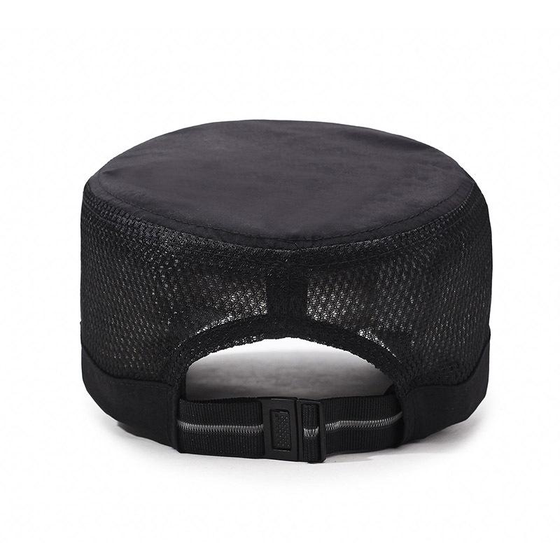 Quick-Drying Hat Men'S Spring And Summer Sun Protection Visor Thin Breathable Mesh Cap Casual Flat Top Military Hat Tide