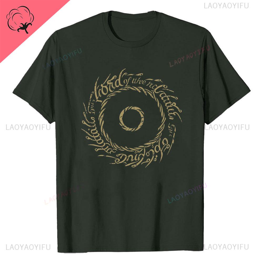 Νέα Μπλούζα Lord of The Ring Λευκή Ανδρική Χαριτωμένη Φαρδιά Streetwear Harajuku Μαύρη για Άνδρες Αεριζόμενη Λαιμόκοψη Casual Μοναδική Μπλούζα Μπλούζες