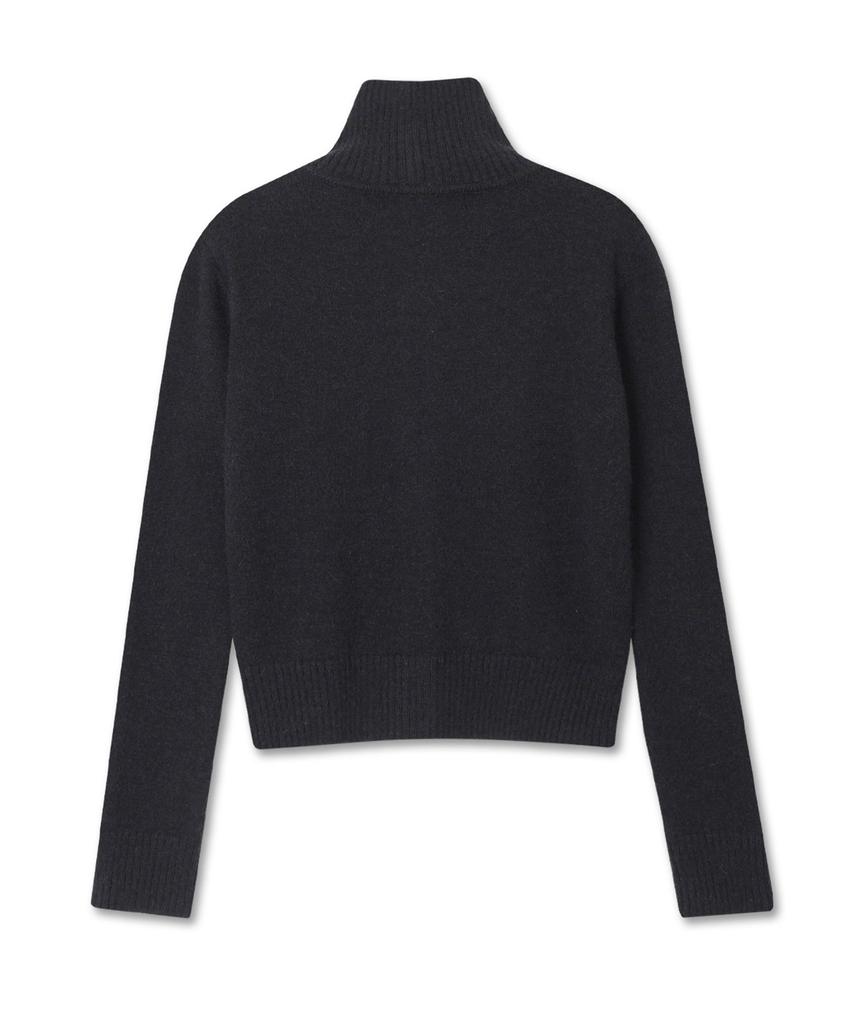 Michiko London Koshino High-Neck Button Cardigan Black