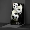 Coque Panda Ours Chinois pour Apple iPhone 14 11 13 12 Pro Max XR 7 8 + SE 2020 XS 6 6s Plus 5 5s Noire en Silicone Housse de Téléphone Coque