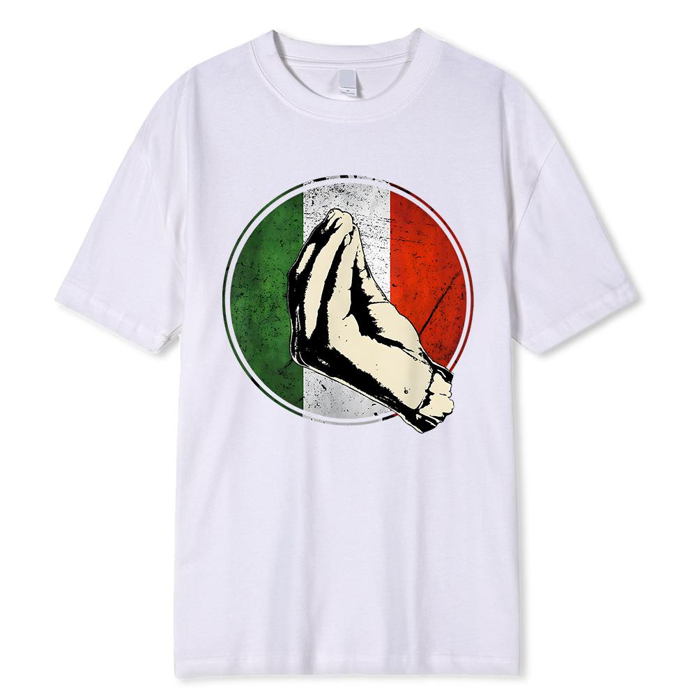 Italian Gift Shirt Funny Italy T-Shirt T Shirt Fitted Casual Cotton Men Summer Breathable Oversize Short Sleeves