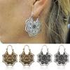 Antique Tribal Gypsy Dangle Ear Stud Mandala Flower Pendant Floral Earring Hollow Out
