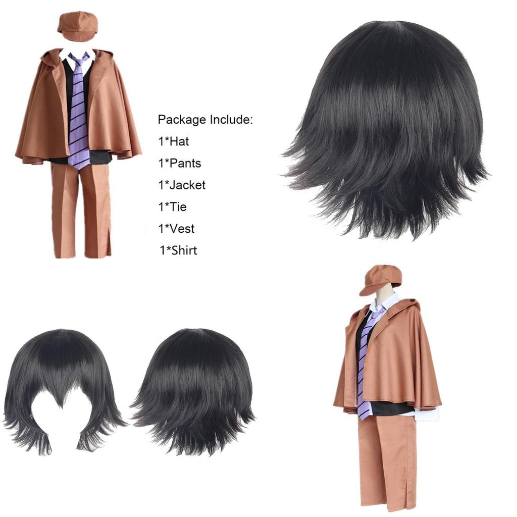 High-quality Polyester Bungo Stray Dogs Ranpo Edogawa Detective Uniform Cosplay Costume