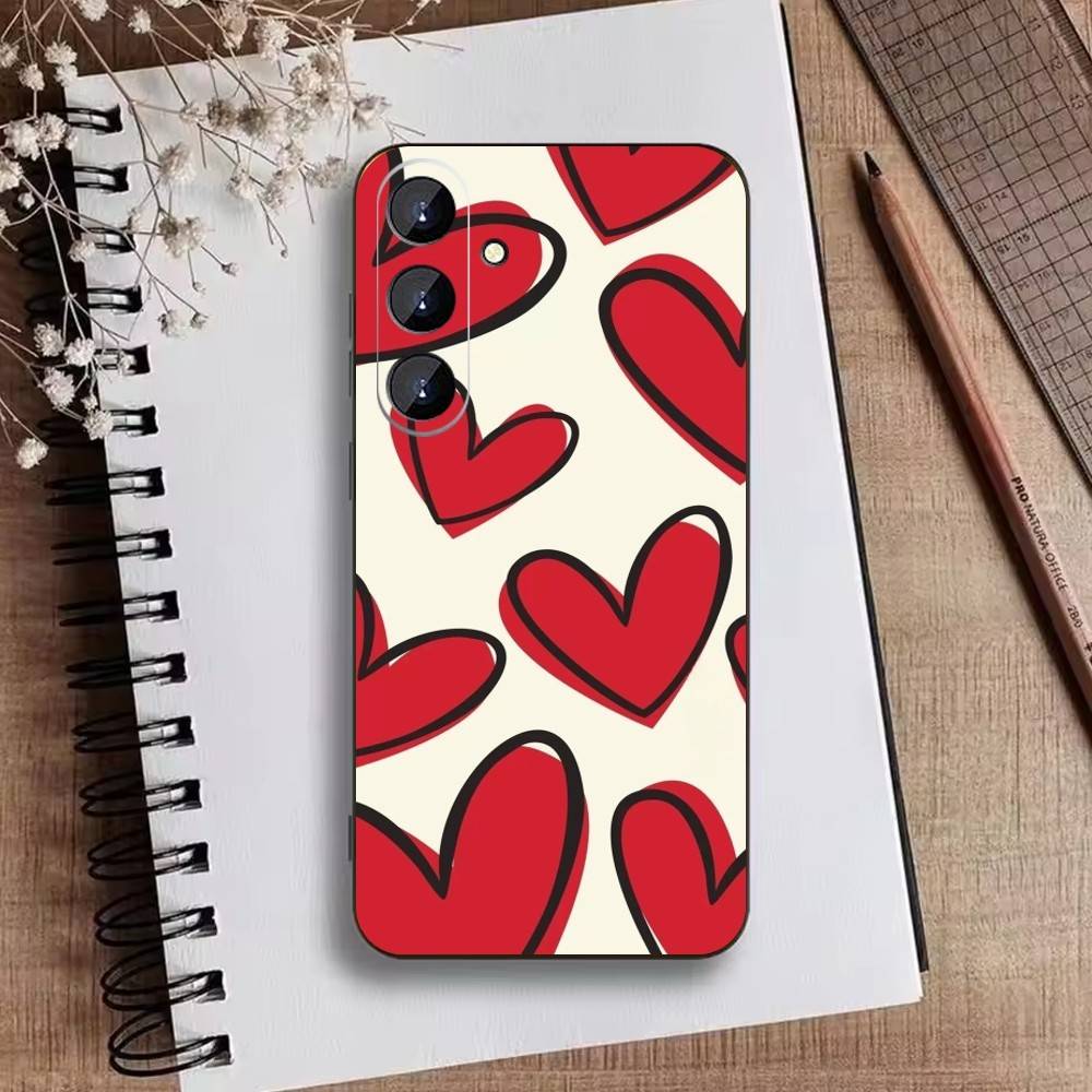 Y2K POP-Heart Phone Case For Samsung Galaxy A73,A72,A71,A70,A52,A51 Others Soft Black Cover
