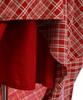 Long Dress for Checkered Short Slimming with Waist Checkered Frill Dress [Clear] Women, Frilled, Pattern, Sleeves, Flared, Effect, Figure-Flattering,