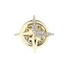Brooch Six-Pointed Star Alloy Brooch Sparkling Rhinestones Inlaid Suit Corsage Shirt Collar Pin Personalized Badge Buckle
