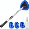 Windshield Cleaning Tool Windshield Cleaning Wand Auto Window Cleaner,4 Pieces Reusable Cloth Pads for Car Interior, Dirty Car Washing Brushes