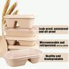 10/50Pcs Oval Sugarcane Bagasse Boxes Eco-Friendly Biodegradable Food Containers W/Pet Lid