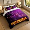 Set Biancheria da Letto Morbido con Fantasia Five Nights at Freddy’s, 1 Copripiumino più 2 Federe Elegante Camera da Letto Tessile per la Casa